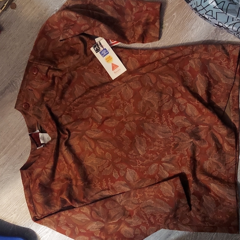1970s vintage dead stock. Fire islander acrylic sweater.